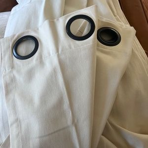 Restoration Hardware cotton twill curtains grommet style 6 panels